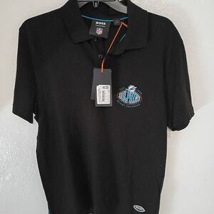 Hugo Boss Black Polo Shirt with Blue Accents